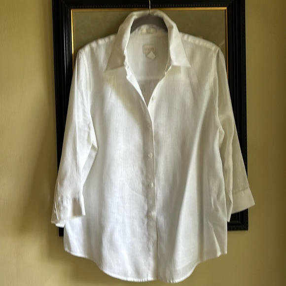 Chico's Tops - Chicos No Iron Linen Shirt
